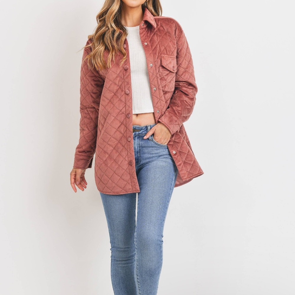 Quilted Pink Jacket for Women